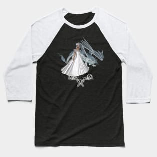 Wonderful girl with ice dragon Baseball T-Shirt